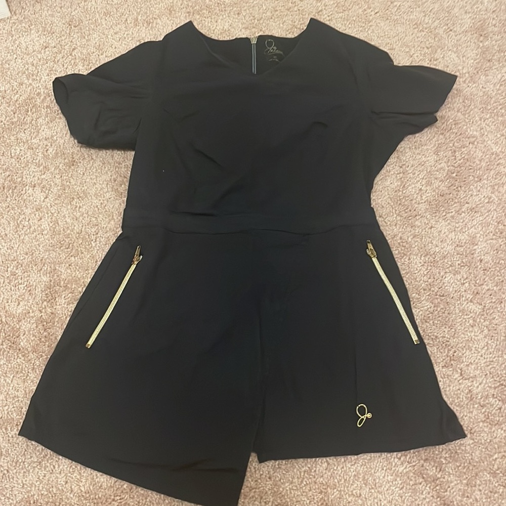 Lot of Jaanuu black xs 3 scrub tops and 5 scrub pants